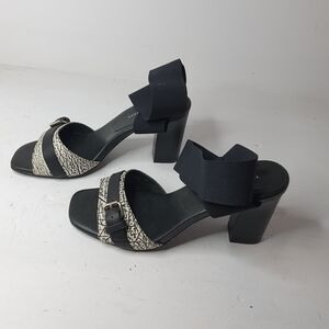 Tiger of Sweden Chunky Heel Ankle Elastic Strap Sandal Size 38